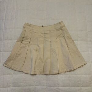 American Eagle Outfitters Tan Pleated Skirt